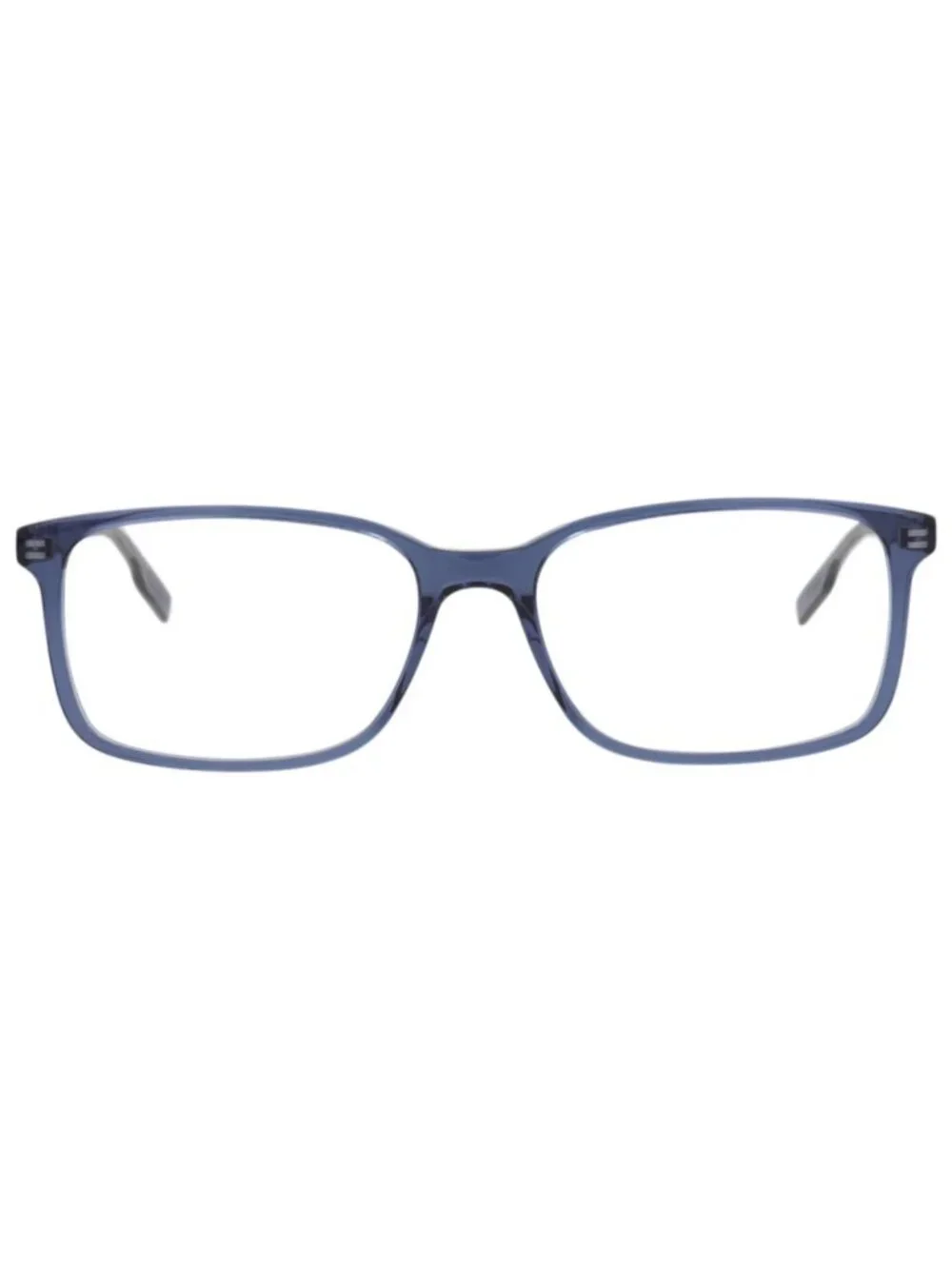 New Montblanc Women's Eyeglasses Square Rectangle Acetate Frame Mens Blue Blue